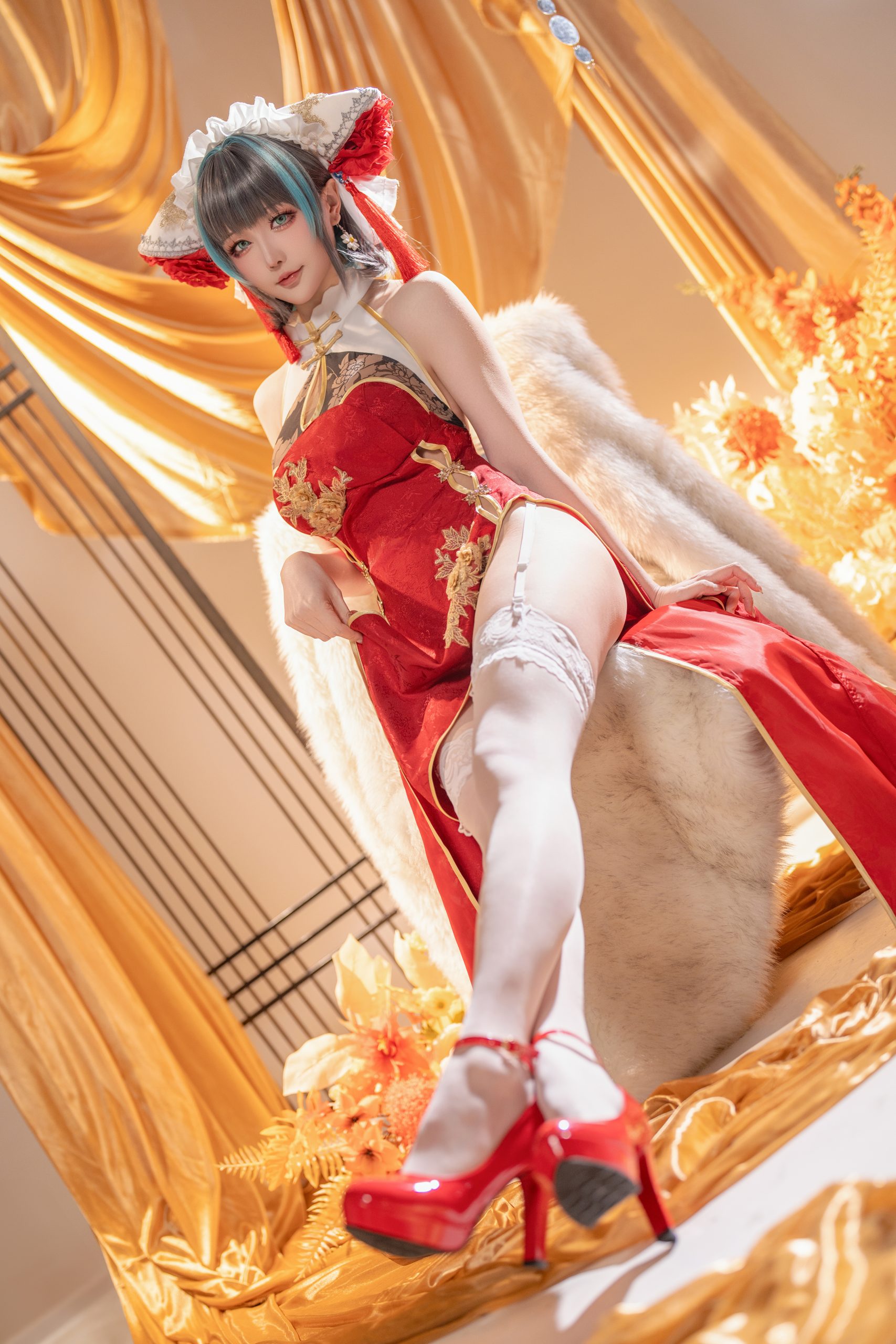 Hoshilily (星之迟迟) cosplay Cheshire – Azur Lane